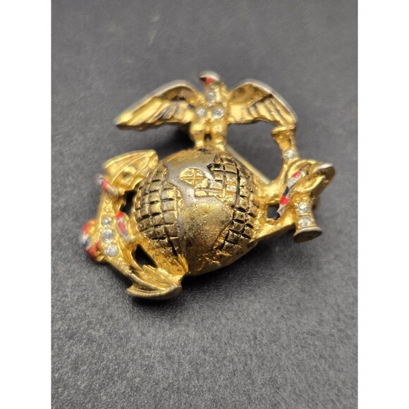 U.S Marine Corps Pin-Back Sweetheart  Pin USMC - Picture 2 of 8